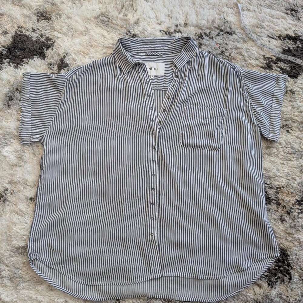 Women's Pistola blue and white striped shirt